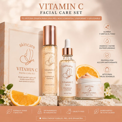 Set facial con Vitamina C
