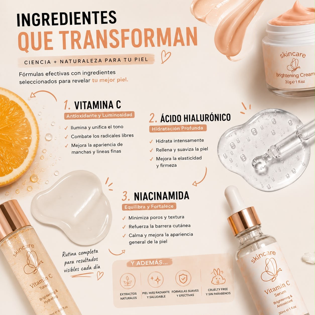 Set facial con Vitamina C