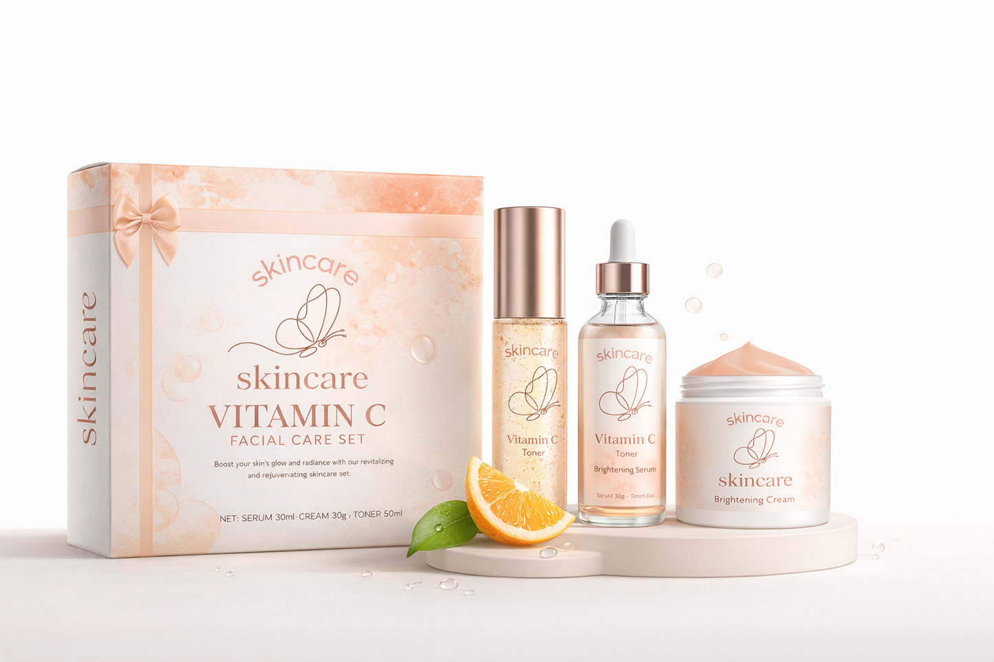 Set facial con Vitamina C