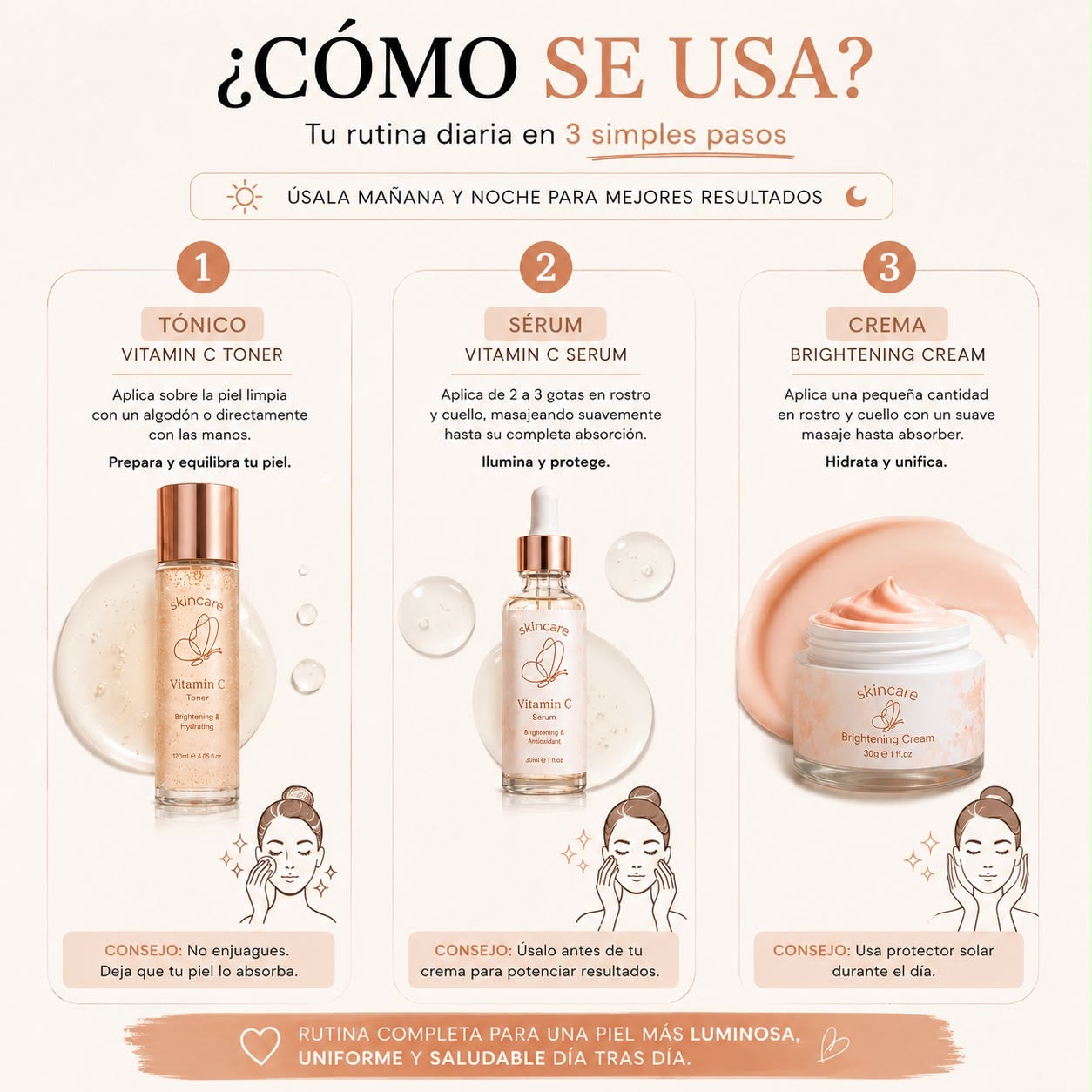 Set facial con Vitamina C